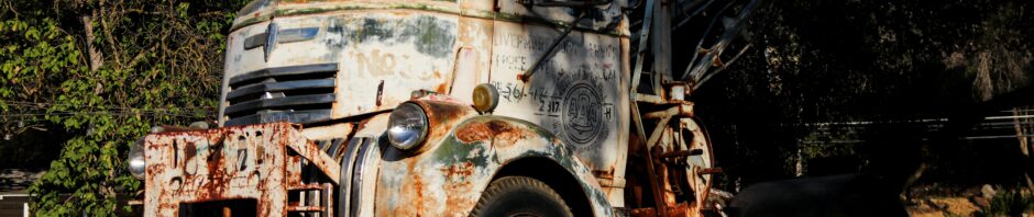 rusty tow truck to symbolize changing times